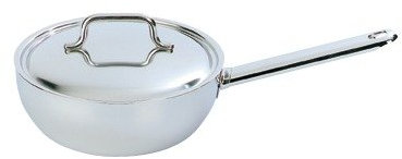 Demeyere Apollo KONISCHE SAUTEUSE MIT DECKEL mit 20cm Durchmesser, 2l, Volumen und 7,5 cm h.