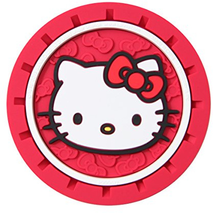 Plasticolor 000677R01 Hello Kitty Bow Auto LKW SUV Getränkehalter Untersetzer 2er-Pack