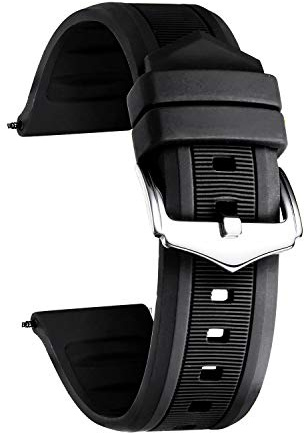 BINLUN Silikon Kautschuk Uhrenarmbänder 12mm-28mm Sportlich und Atmungsaktiv Ersatzarmband Flexibel Bequem für Herren & Damen