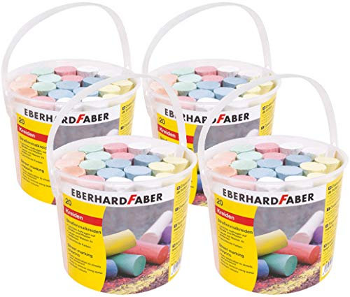 Eberhard Faber Straßenmalkreide, farbig Sortiert (4X 20er Eimer)