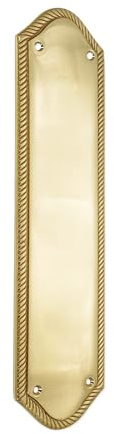 Infinity Decor Heavy Duty Georgian Half Round Solid Brass Shaped Door Push 298x74mm Plate 5 mm Thickness in Brass/Chrome/Satin (Polished Brass)