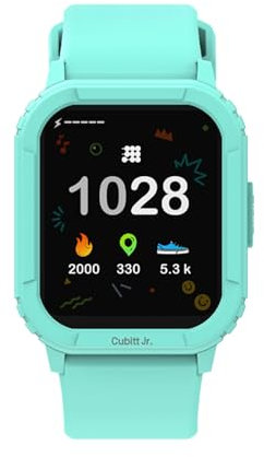 Cubitt Jr. Smartwatch Fitness Tracker per bambini e ragazzi con giochi, contapassi, monitoraggio del sonno, cardiofrequenzimetro, calcolatrice, monitoraggio attività, touchscreen AMOLED da 1,75
