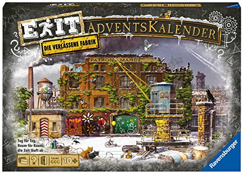 Ravensburger 18233 - EXIT Adventskalender Die verlassene Fabrik - 25 Rätsel für EXIT-Begeisterte ab 10 Jahren