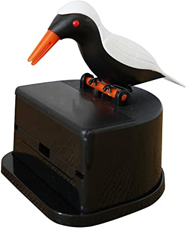 FONDUO Zahnstocher Spender, Automatisch Zahnstocher Halter Dispenser mit Süße Vogeldekor, Push-Typ Zahnstocher Fall Für Dekoration, Küche, Zuhause, Party, Lustiges Geschenk (G)
