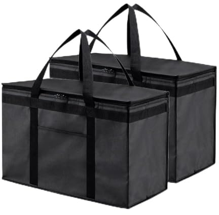 NZ home Insulated Food Delivery Bag, Thermal Bag, Cooler Bag for Grocery Shopping, Hot & Frozen Food Takeaway, Reusable, Foldable & Heavy Duty