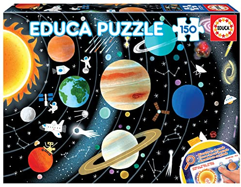 Educa - Puzzle de 150 pièces pour Enfants | Système Solaire. Mesure : 48 x 34 cm. Composé de Grandes pièces Parfaitement finies. Recommandé +6 Ans (19584)