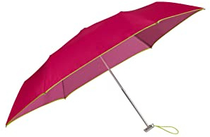 Samsonite Alu Drop S – 3 Section Manual Flat Ombrello, 23 cm, rosa (Dark Pink/Grass Green), Rosa (Dark Pink/Grass Green), m, Ombrelli