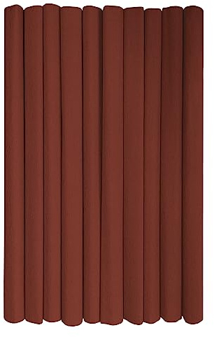 Interdruk – Crêpepapper Rullar för Barns DIY och Dekorationer - Paket med 10 rullar (50 cm x 200 cm, 28 g/m2) – 27 brun