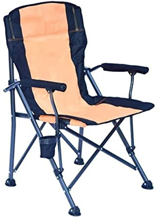 JYARZ Campingstuhl Cotton Hard Seat Sessel Tragbarer Outdoor-Klappstuhl Erhöhen Sie die Armlehnen-Strand-Angelstuhl-Unterstützungen Anglerstuhl Faltstuhl (Color : B, Size : 95 * 56cm)