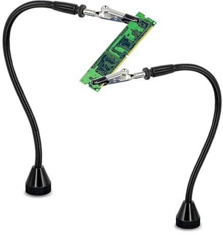 Magnetische Helfende Hände Löten, Löthilfe mit Flexiblem Schwanenhals Metall Arme, Dritte Hand für Automobile Elektronik, Löten Schmuck, Malerei Kunst, Handwerk Hobby 2 Stück