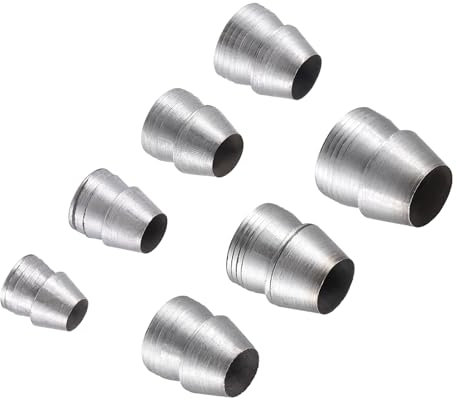 CoCud Round Handle Wedges, 8-19mm Diameter, Carbon Steel Metal Kit Hammer Handle Prevent Splitting Wedge - (Applications: for Axe Claw Hammer), 7-Pieces