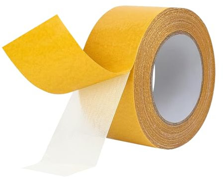 Iridsmole 1 Roll Double Sided Tape Heavy Duty 66ft × 2in, Double-Sided Fabric Tape Adhesive Tape, Multi-Purpose Double Sided Tape with High Tack, Strong Double Sided Tape Heavy Duty Mounting Tape