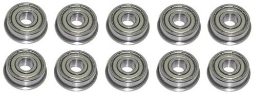 Flanschlager F606 ZZ 6x17x6 mm Miniatur Rillenkugellager mit Flansch 10 Stück Chromstahl beidseitig gedichtet - rcbay