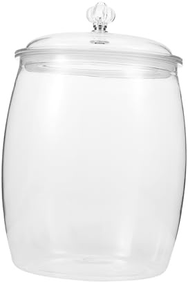 COLLBATH Tarro De Galletas Transparente De 3.8l Con Tapa Hermética De Plástico, Envase Sellado Para Alimentos, Almacén Para Azúcar y Café, Adecuado Para Uso Doméstico y Decoración, 1 Unidad