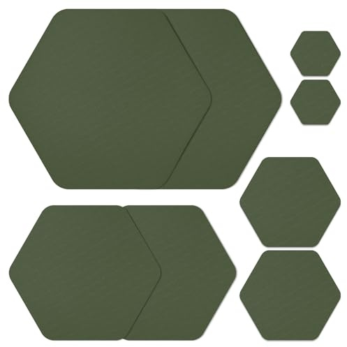 Lot de 8 patchs de réparation de doudoune, ruban adhésif en nylon pour réparation de doudounes, manteaux, tentes, vêtements – Vert armée