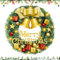 ROELLY Ghirlanda Porta, Campanella Nastro Dorato Decorazione Ghirlanda di Natale, Ghirlanda Natalizia per Porta, Decorazioni Natalizie, Decorazione per L'avvento e Il Natale