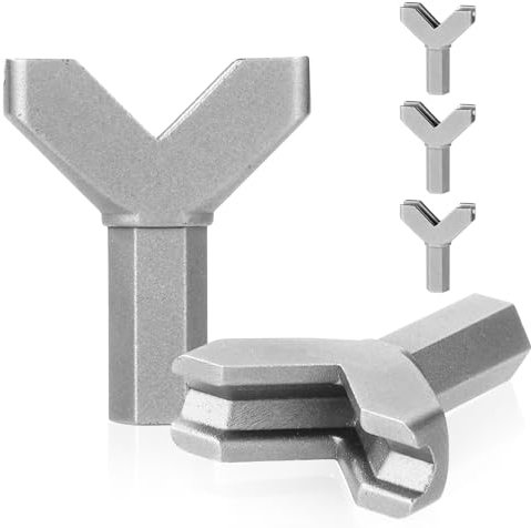 3pcs Hooks Driver Y Shape, Carbon Steel Power Wing Nut Driver Bit Set Practical Slot Wing Nuts Drill Bit Socket Tool Eye Y Cup Hook Driver for Wall and Ceiling Hook Screw Installation