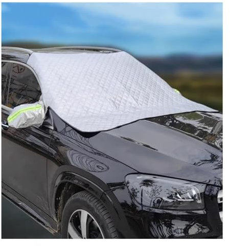 Auto Scheibenabdeckung Extra Große Auto-Schneedecke Für Die Windschutzscheibe Sonnenschutz Verdickte Schneedecke Anti-EIS-Schutz Für Die Windschutzscheibe Windschutzscheibe Abdeckung