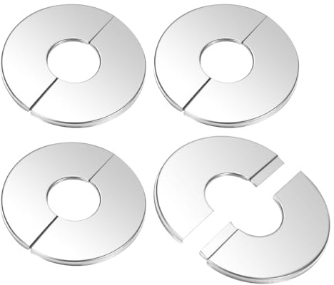 M METERXITY Juego De 4 Bridas Divisoras Para Pared Para Tubería De 0.9 Pulgadas/22mm De Diámetro Exterior Placa Escudete De Acero Inoxidable 304 Autoadhesivas Para Tuberías/Grifería