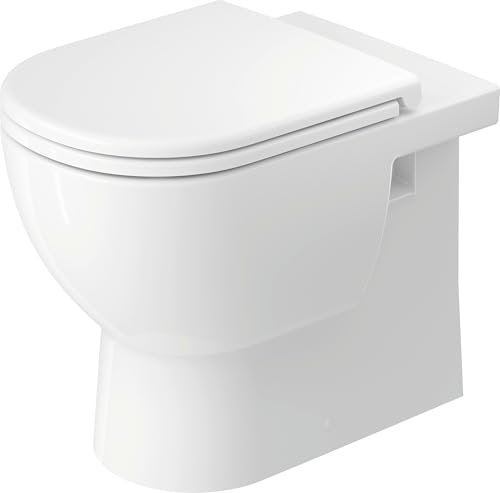 Duravit D-Code WC sur pied Back to Wall, chasse d'eau basse, rimless, 370x570x400mm, blanc brillant, 2037090000