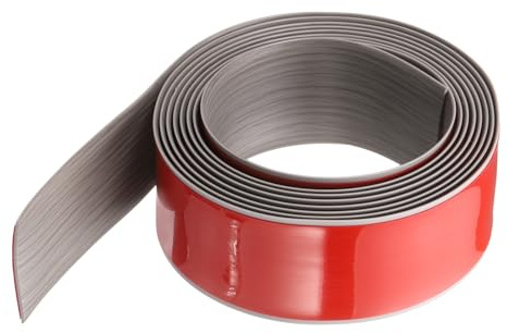 QUARKZMAN Bande De Transition De Sol 2 10ft Bande Autoadhésive Pour Sol Stratifié Diviseur De Sol Bande De Revêtement De Sol Bordure Durable En PVC Pour Sols, Grain De Bois Gris