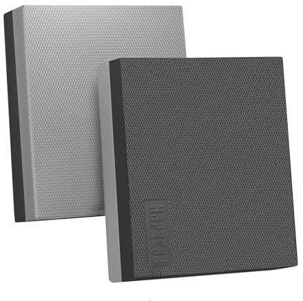 HAPBEAR Balance Pad, set da 2 pezzi, 40 x 33 cm, antiscivolo, cuscino di equilibrio, spessore 6 cm, per allenamento di stabilità, fisioterapia e fitness, incluso nastro di resistenza