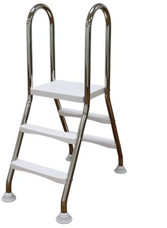 HXYhydrypd Escalier Piscine Hors Sol, Marches de Piscine en Acier Inoxydable 304, Échelle Antidérapante, Facile à Monter et à Monter