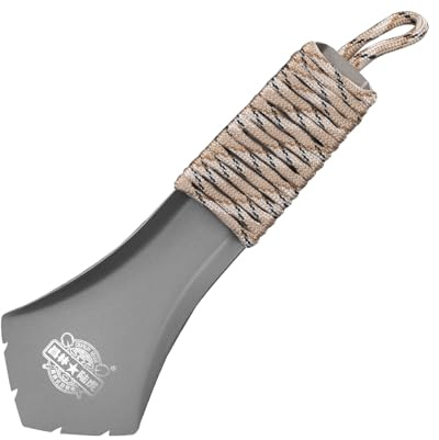Ultraleichte Backpacking Schaufel TA2 Titan Campingschaufel Garten Schaufel Hiking Schaufel Camping-Multitool mit rutschfestem Handseil für Outdoor-Wandercamping