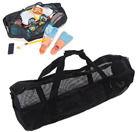 Culnflun Bolsa de Malla, Bolsa de Buceo Snorkeling Mesh Bolsa de Almacenamiento de Gran Capacidad Organizador de Equipos Transpirables para Buceo Snorkeling Travel Tapateo