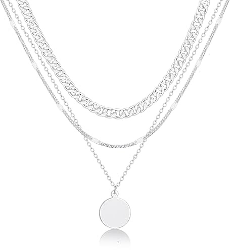 ZOERAY Layered Kette Gold Silber Damen Halskette Goldkette Damen Wasserfest