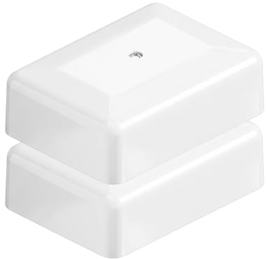 Temolink Euro Classic Abzweigdose Klein IP20, 2 Stück, Aufputz & Unterputz, Staubgeschützt & staubdichtes Design, Innen-Anschlussdose mit verschraubtem Deckel, 90 x 65 x 30 mm, Weiß