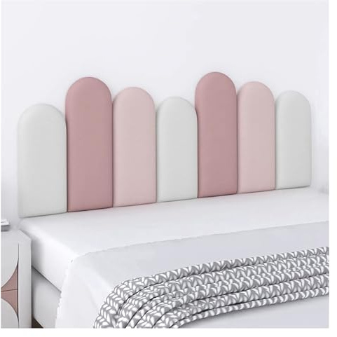 Selbstklebende gepolsterte Wandpaneele – 3D gepolsterte Kopfteil-Aufkleber für Schlafzimmer & Kinderzimmer, Anti-Kollisions-Wandkissen, Größe: 80 x 55 cm, einfache Installation