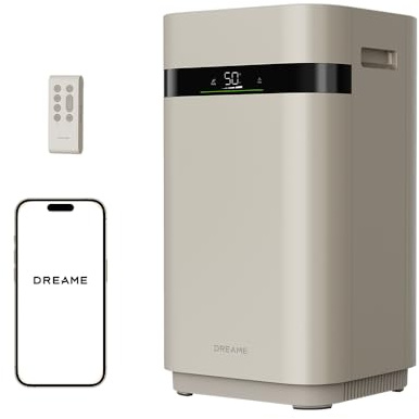 DREAME H40 Umidificatore, Tecnologia Evaporativa senza Nebulizzazione | Umidificazione Rapida 800 mL/h, Serbatoio Acqua 6 L, Purificazione in 4 Fasi, Display Digitale, Telecomando