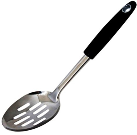 Select Stainless Steel Slotted Cooking and Serving Spoon, 12 Inch
