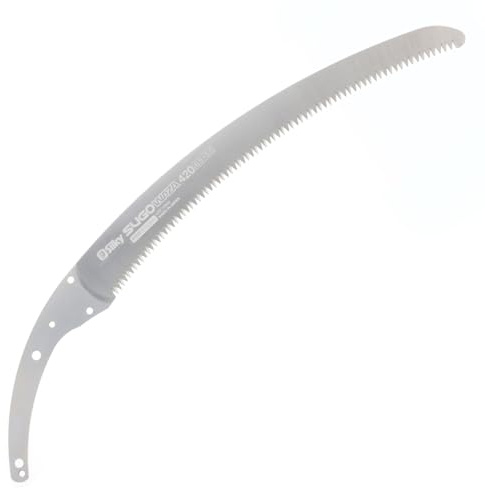 Silky Ersatzblatt für Profi-Gartensäge Sugowaza 420mm, 6,5 ZpZ grob | Silky Zugsäge mit Chrom-Handschutz und 420-mm-Klinge – sicheres Sägen mit Handschuhen, ideal für Baumpflege bei Nässe & Kälte