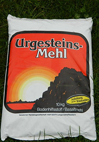 Urgesteins-Mehl – natürlicher Mineralstoffdünger, fein gemahlen, 10 kg, zur Bodenverbesserung und Pflanzenstärkung