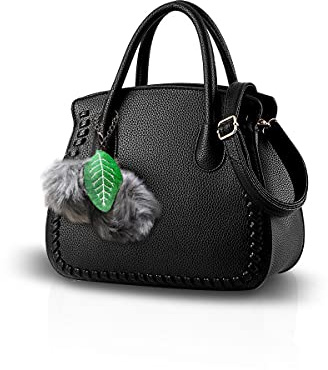 Nicole&Doris Stilvolle Frauen Pu Leder Taschen Retro Top Griff Handtaschen Büro Dame Schulter Taschen für Frauen