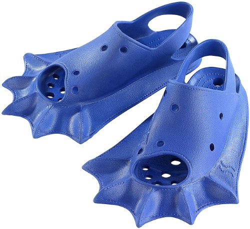 Speeron Badeschuhe-Flossen: 2in1-Kombi-Flosse: Badeschlappen & Schwimmflosse, Gr.36-38 (Schnorchel Flosse und Strand-Schuh, Schwimmhilfen Flossen, Fisch)