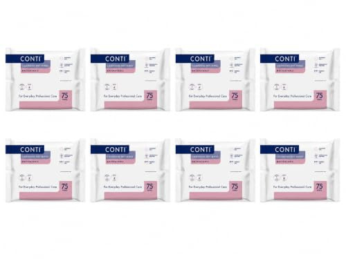 Conti Washcloth Large Patient Cleansing Wipes Overall Body (8 Packs of 75)