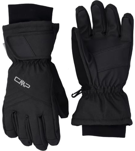 CMP - Guanti da sci da donna in twill, Nero, 7.5