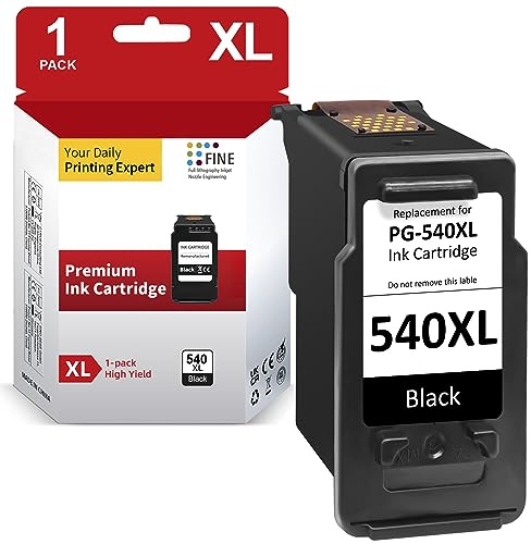 Inkwood 540XL Schwarz Kompatibel für Canon Druckerpatronen 540, Canon PG 540 XL für TS5150 Druckerpatronen, für Canon Pixma TS5151, MG3650, MG3650s, MG4250, MG3600, MX475, MX535 Patronen