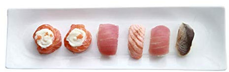 Happiness Tableware Pure White Ceramic Sushi Dish Fish Plate Autumn Knife Fish Plate Japanese Style Rectangular Dish Snack Plate Cake Plate Long Plate Deep Plate (Size : 36x10.5cm)