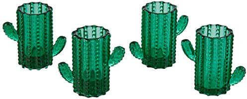 Excelsa Cactus Set 4 Bicchierini da Liquore, Vetro