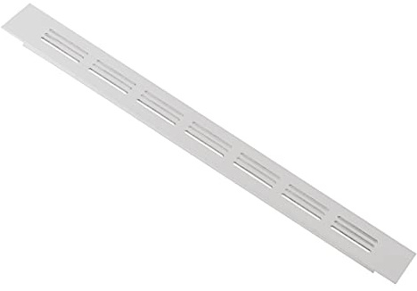 Blanco 300x40 mm Rejilla de Aluminio para Ventilación, Rejilla de Ventilación para Zócalos Armarios de Cocinas, Viviendas, Oficinas