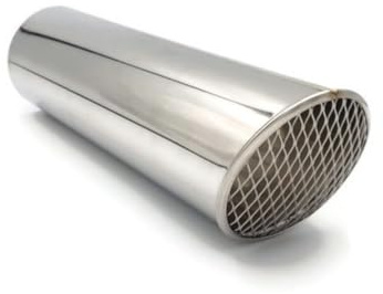 Stainless Steel Stove/Boiler Flue with Mesh Metal End/Side Pipe/Terminal (140mm)
