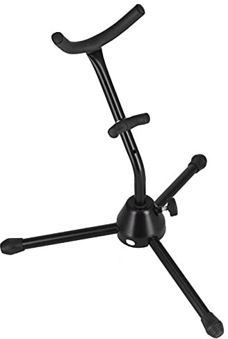 Saxophonständer, schwarzer Altsaxophonhalter, langlebig, tragbar, aus Metall für zu Hause