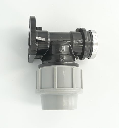 MDPE Compression Wall Plate Elbow Bend x Female Threaded Garden Tap Wall Flange 32 mm