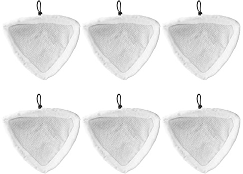 WANGCL Pack of 6 Steam Mop Pads, for X5 H2O h20 S302 S001 Microfiber Steam Mop Pads Washable Replacement Pads Compatible with Steam Mops With Cleaning Cloth