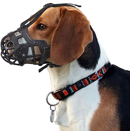 Ownpets Maulkorb Hund, Maulkorbfür Mittlere Hunde, Maulkorb Schäferhund, Silicone Dog Muzzle, Maulkorb für Hunde, Schwarz, L
