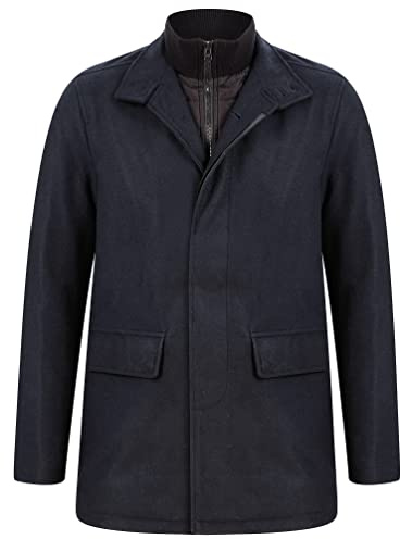 Tokyo Laundry Men's Tulum Tailored Over Coat with Funnel Neck Insert